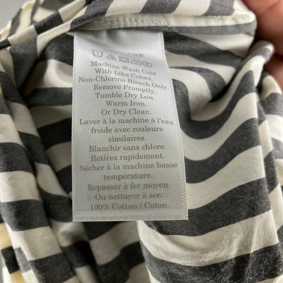 NWT EVERLANE The Poplin Tiered Dress Bone Black XXS - Picture 6 of 6